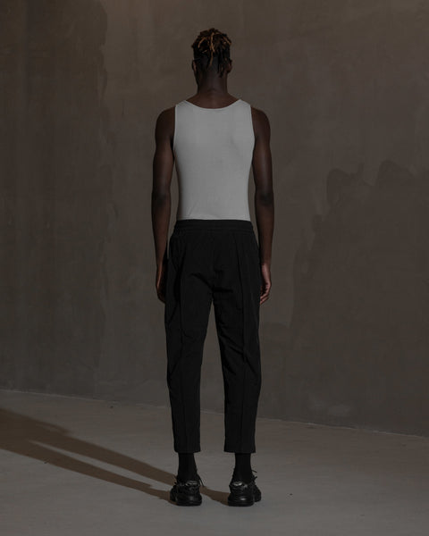 Cropped Track Trousers - Anthracite Black