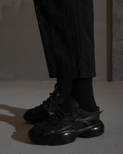 Cropped Track Trousers - Anthracite Black