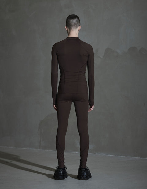 Silence Technical Half Zip - Coffe Brown