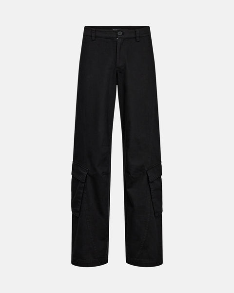Washed Cargo Pants - Black