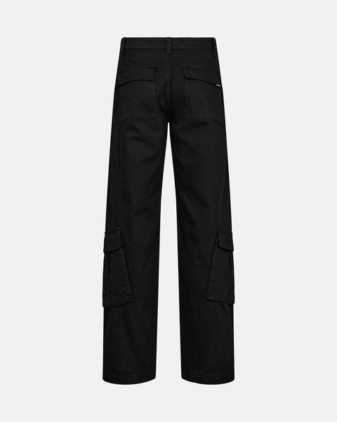 Washed Cargo Pants - Black