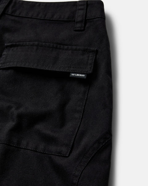 Washed Cargo Pants - Black