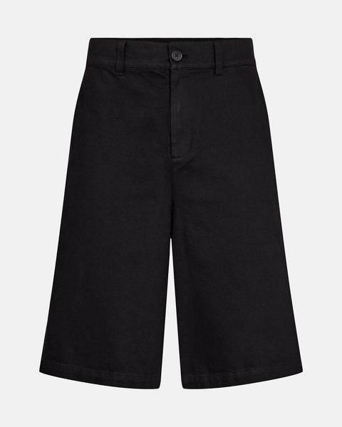Washed Cotton Shorts - Black