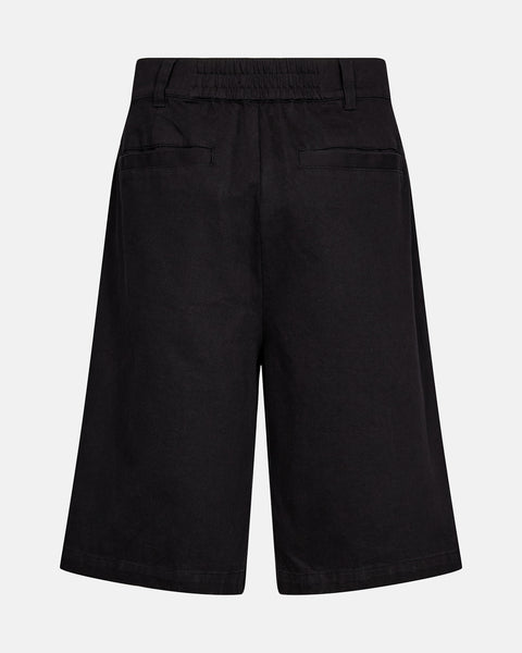 Washed Cotton Shorts - Black