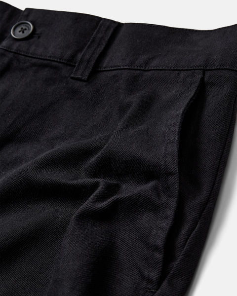 Washed Cotton Shorts - Black