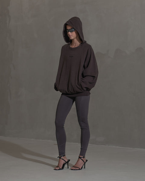 Raglan Hoodie - Dark Brown