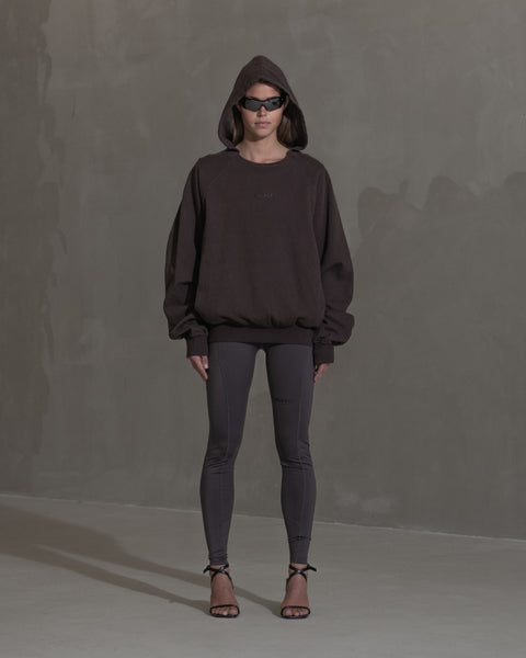 Raglan Hoodie - Dark Brown