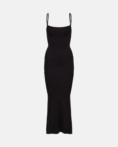 Washed Slip Dress - Black