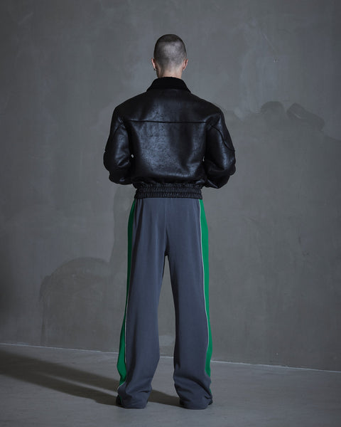 Faux Shearling Boxy Jacket - Black