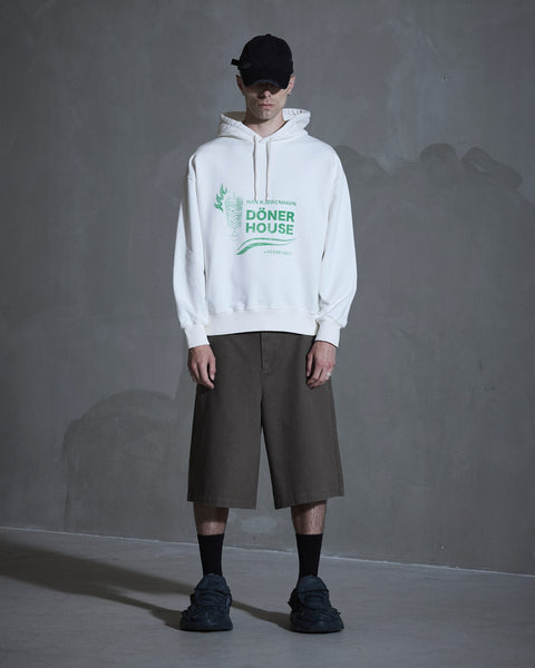 Döner House Oversized Hoodie - Off White
