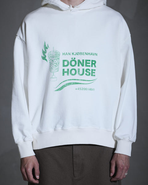 Döner House Oversized Hoodie - Off White