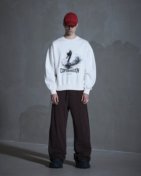HK Swan Oversized Crewneck - Off White