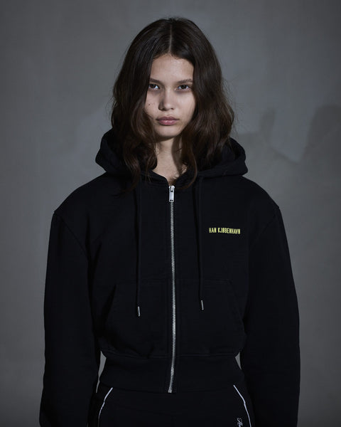 Sun Glow Hooded Cardigan - Black