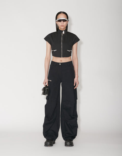 Cotton Baggy Cargo Trousers