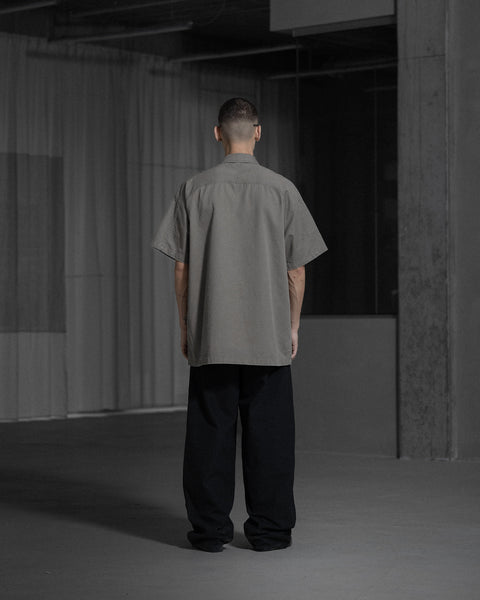 Oversized Washed Shirt SS - Grey