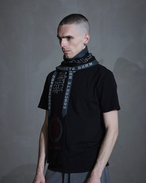 Diamond Football Scarf - Black