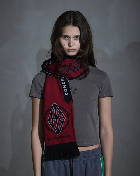 Diamond Football Scarf - Red