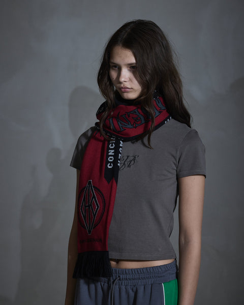 Diamond Football Scarf - Red