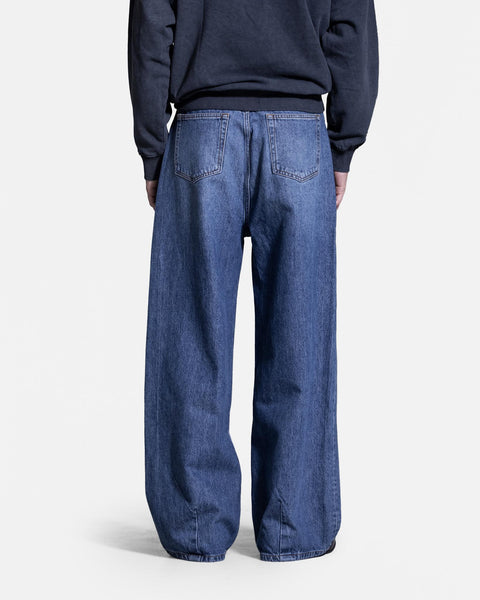 Baggy Denim Jeans - Blue Stone Washed