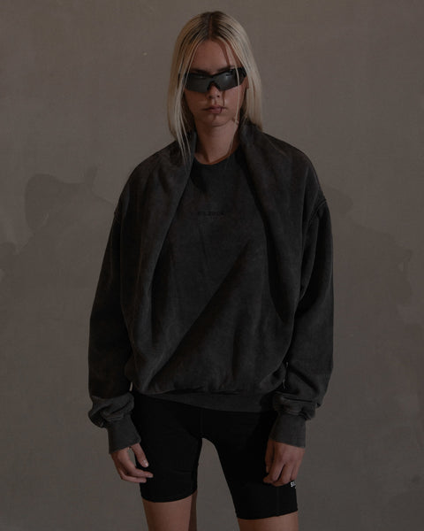 Double Layered Crewneck - Ash Grey