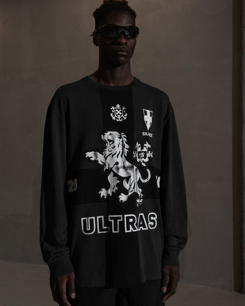 Ultras Printed L/S T-Shirt - Ash Grey