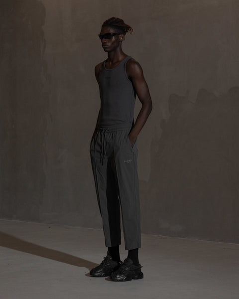 Cropped Track Trousers - Anthracite Black