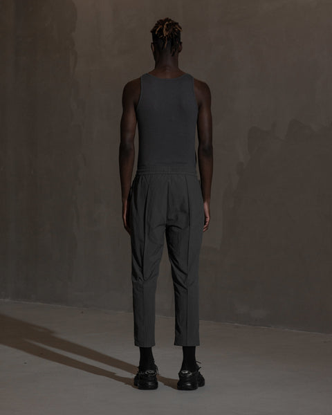 Cropped Track Trousers - Anthracite Black