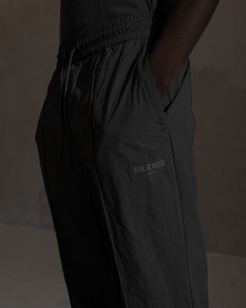 Cropped Track Trousers - Anthracite Black