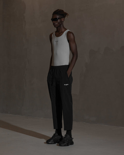 Cropped Track Trousers - Anthracite Black