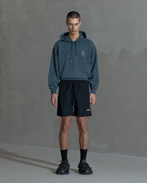 Nylon Track Shorts - Black