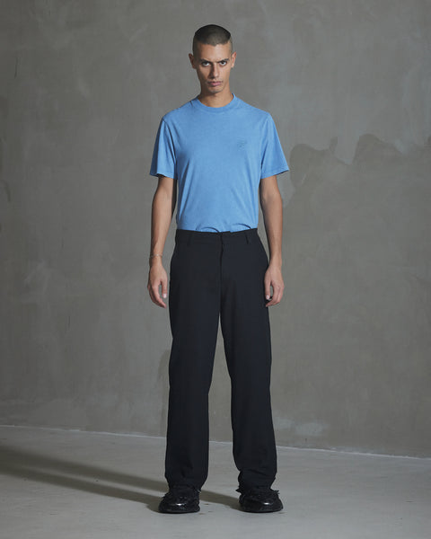 Straight Leg Canvas Trousers - Anthracite Black