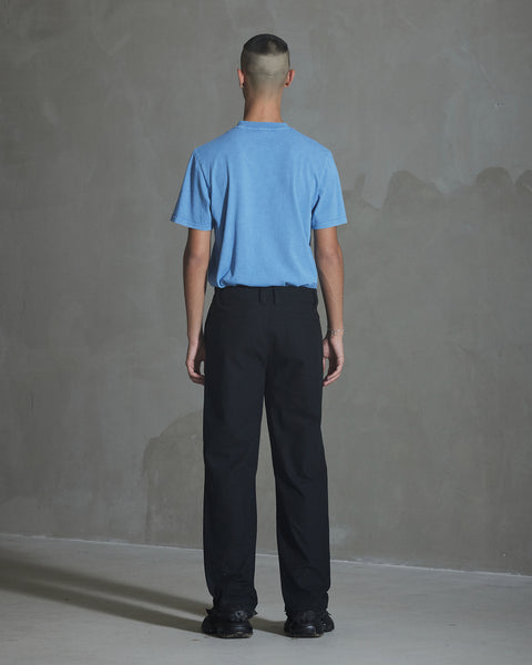 Straight Leg Canvas Trousers - Anthracite Black