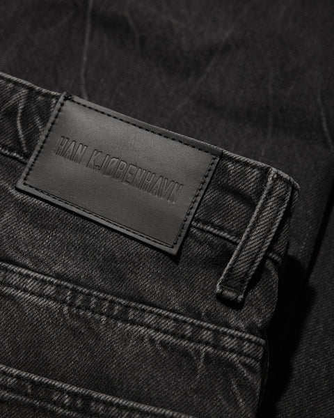 Relaxed Denim Jeans - Black Vein