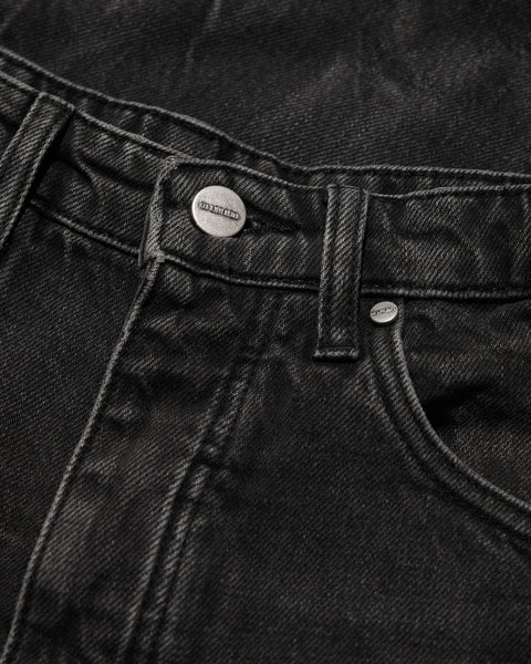 Relaxed Denim Jeans - Black Vein