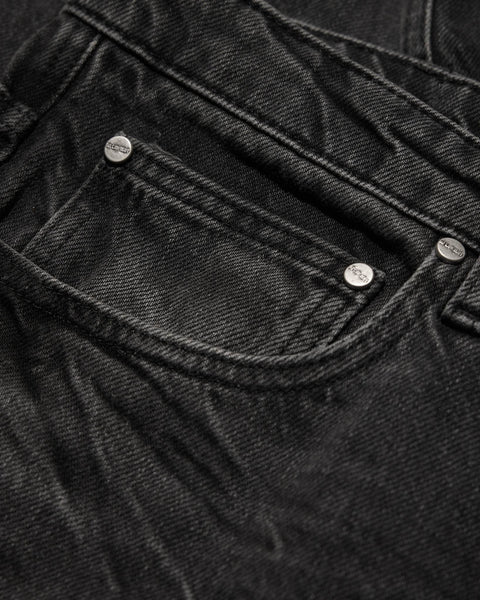 Relaxed Denim Jeans - Black Vein