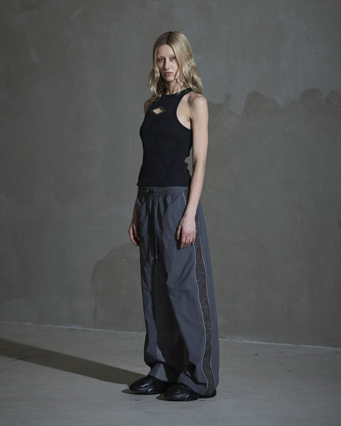 Diamond Rib Tank Jersey - Washed Black