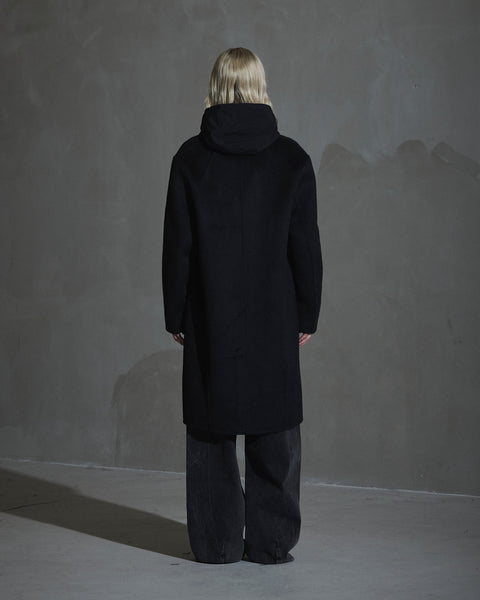 Diamond-detailed Coat - Black