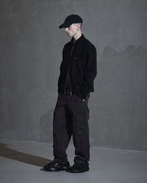 Diamond Boxy Jacket - Black