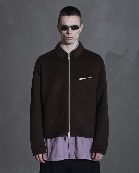 Diamond Boxy Jacket - Dark Brown
