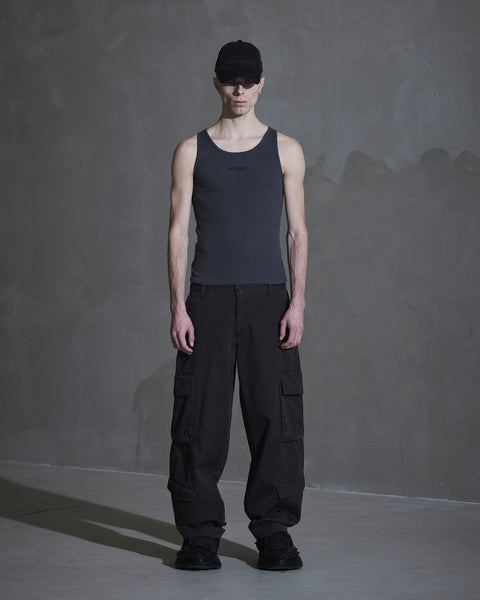 Cargo Twill Trousers - Dark Grey