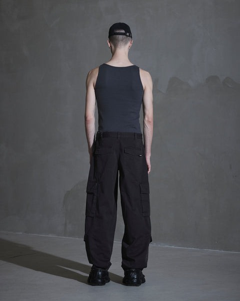 Cargo Twill Trousers - Dark Grey