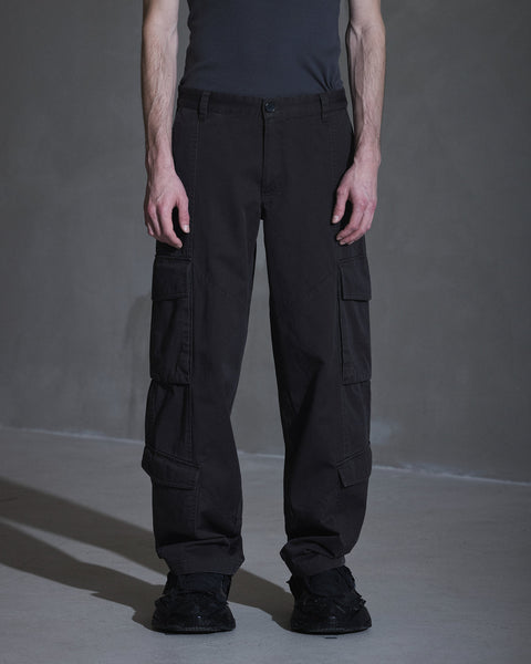 Cargo Twill Trousers - Dark Grey