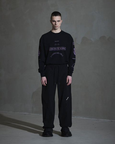 Ripstop Track Trousers - Black
