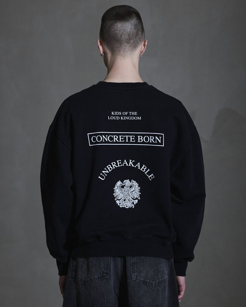 Logo Oversized Crewneck - Black