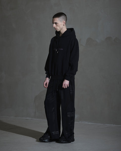 Logo Oversized Hoodie - Black