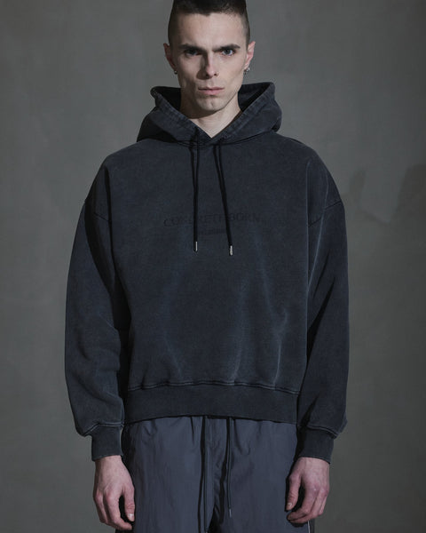 Logo Oversized Hoodie - Dark Grey