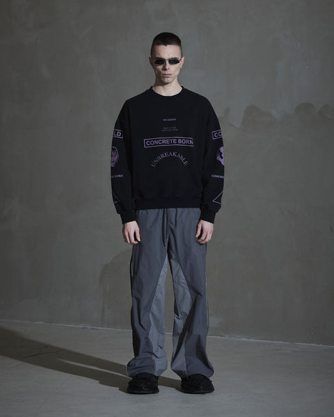 Graphic Printed Crewneck - Black