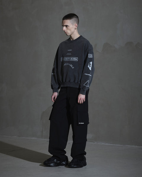 Graphic Printed Crewneck - Dark Grey