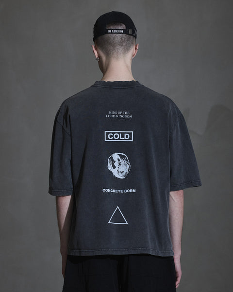 Graphic Oversized Tee - Dark Grey