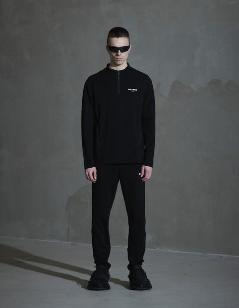 Half Zip Long Sleeve - Black